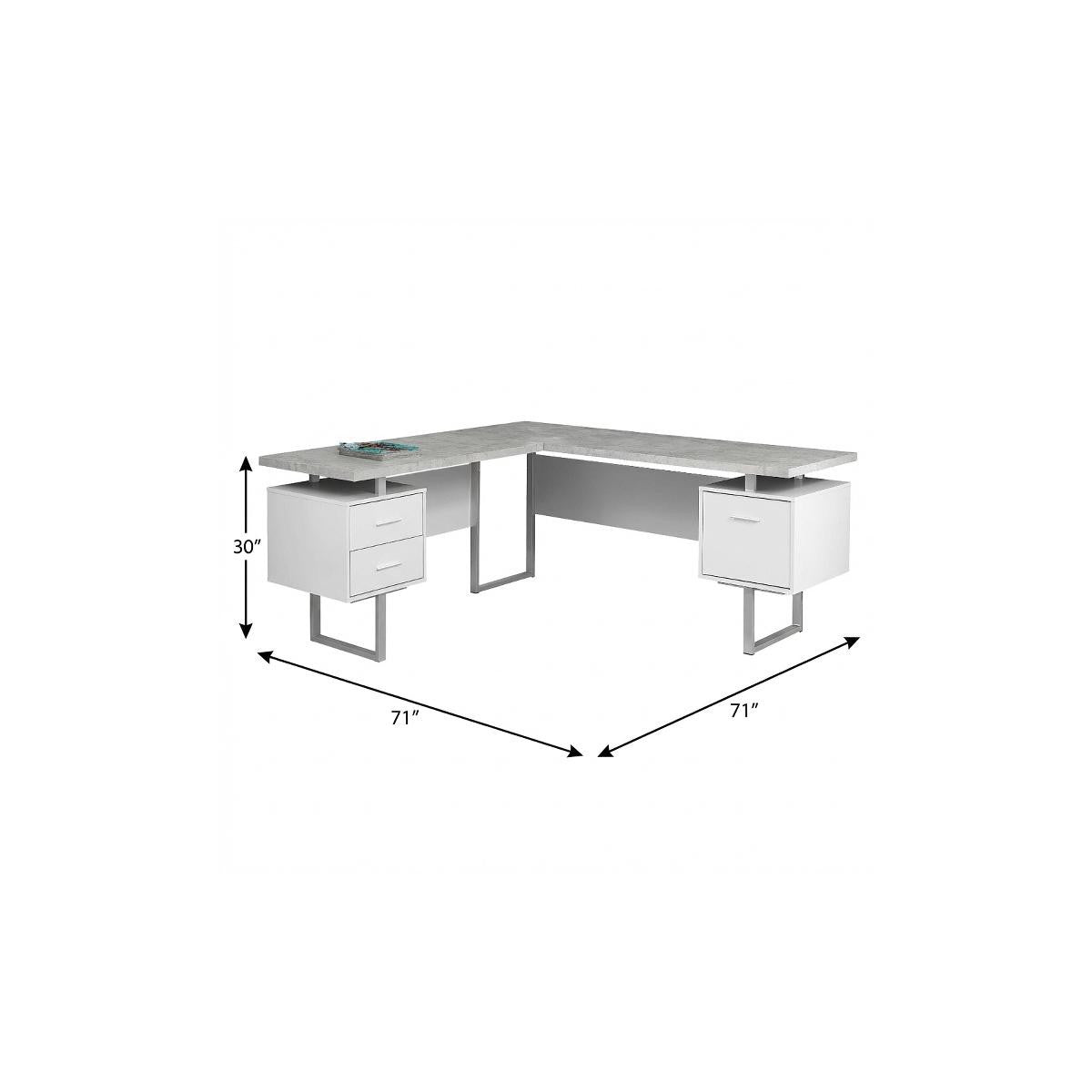 The Alden 71" Executive L-Shaped Desk