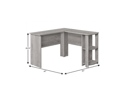 47" Executive Corner Desk | Natural Gray Wood
