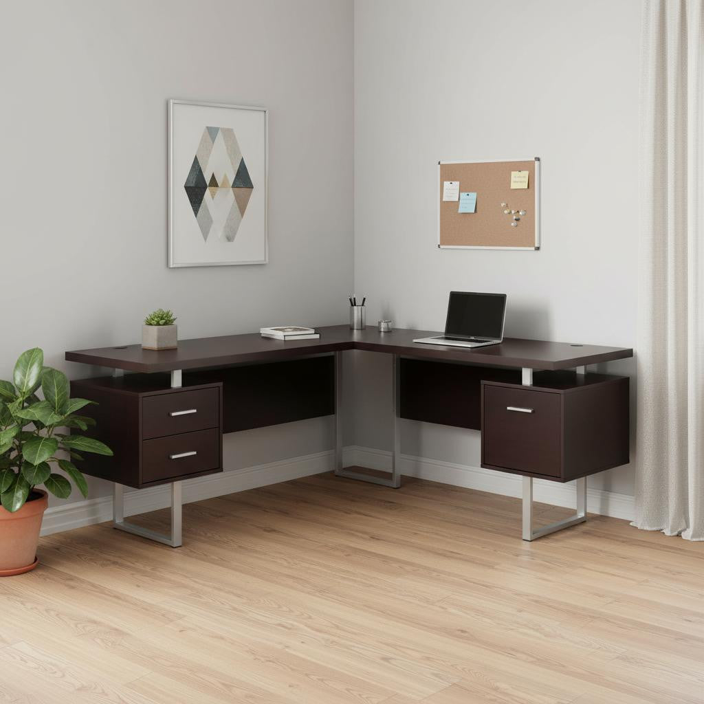 The Alden 71" Executive L-Shaped Desk