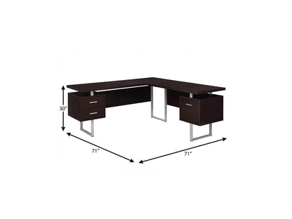 The Alden 71" Executive L-Shaped Desk
