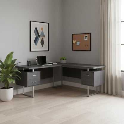 The Alden 71" Executive L-Shaped Desk