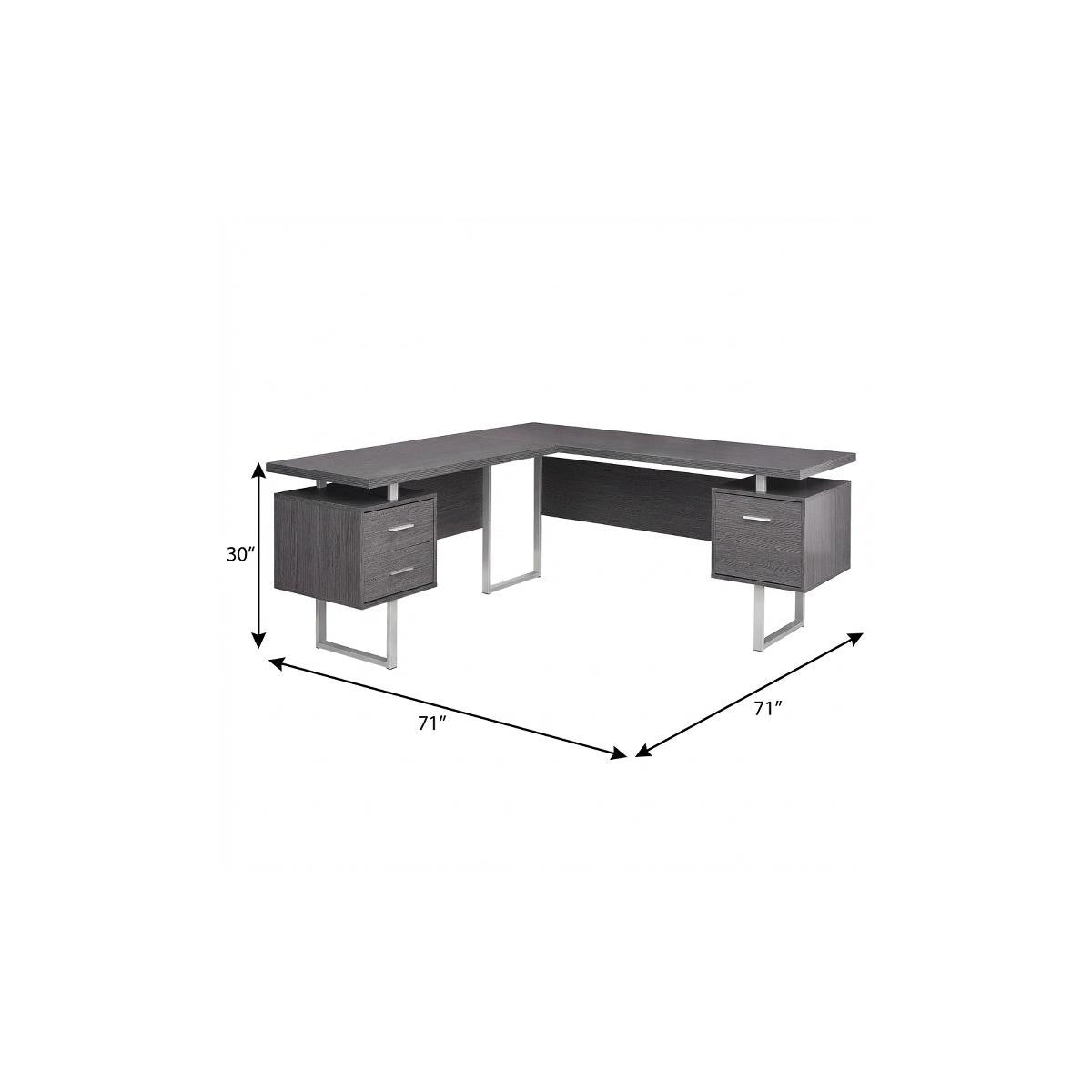 The Alden 71" Executive L-Shaped Desk