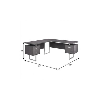 The Alden 71" Executive L-Shaped Desk