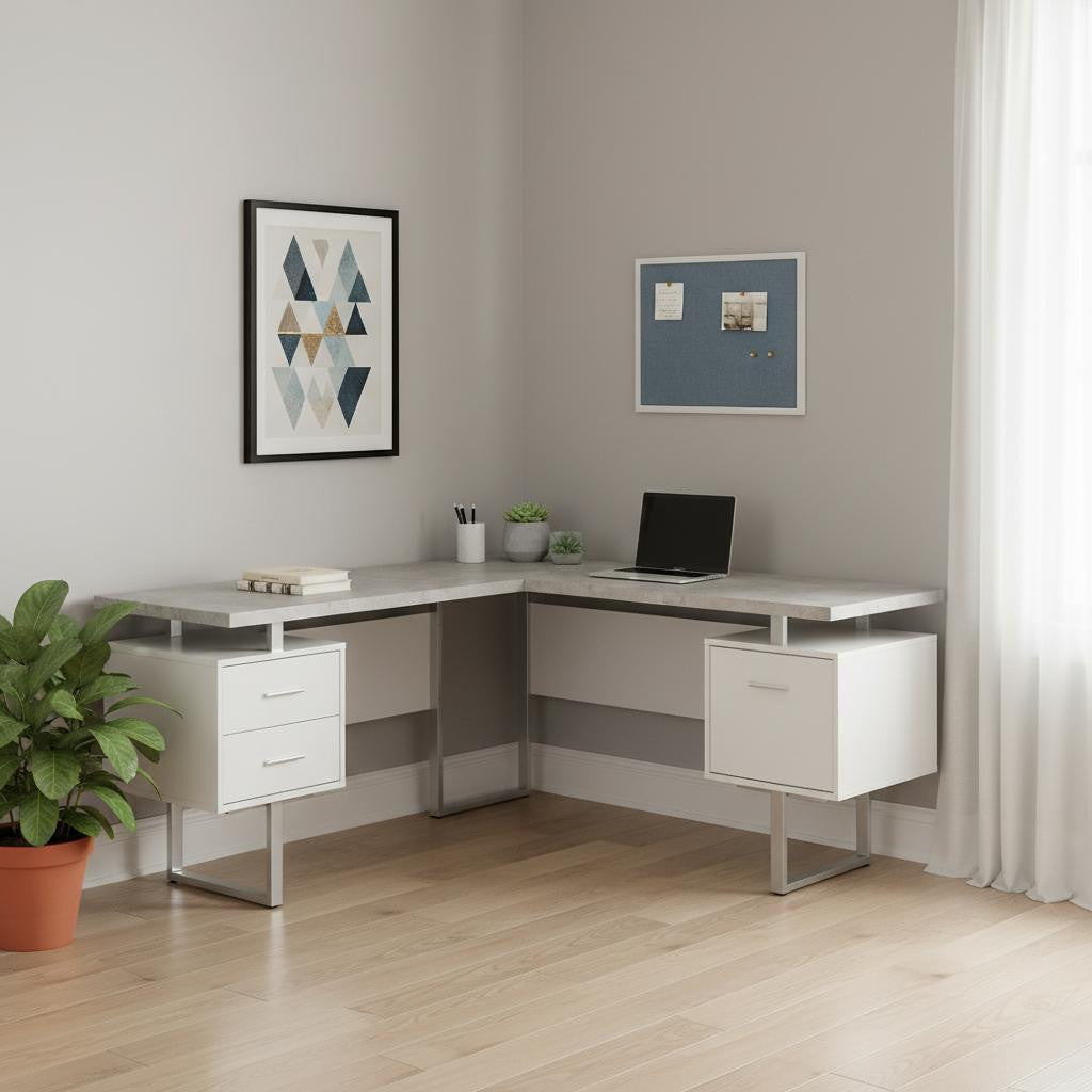 The Alden 71" Executive L-Shaped Desk