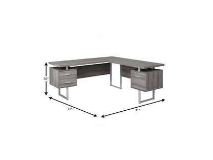 The Alden 71" Executive L-Shaped Desk