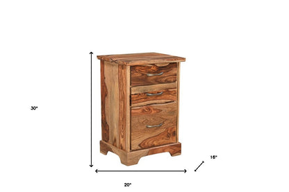 The Apex 30" Solid Acacia Live Edge Executive File Suite