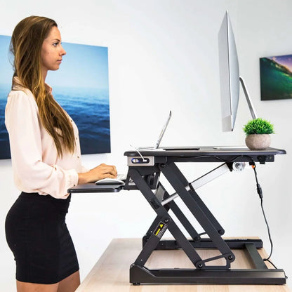 Apex-Volt Electric Command Station | Automated Sit-Stand Architecture