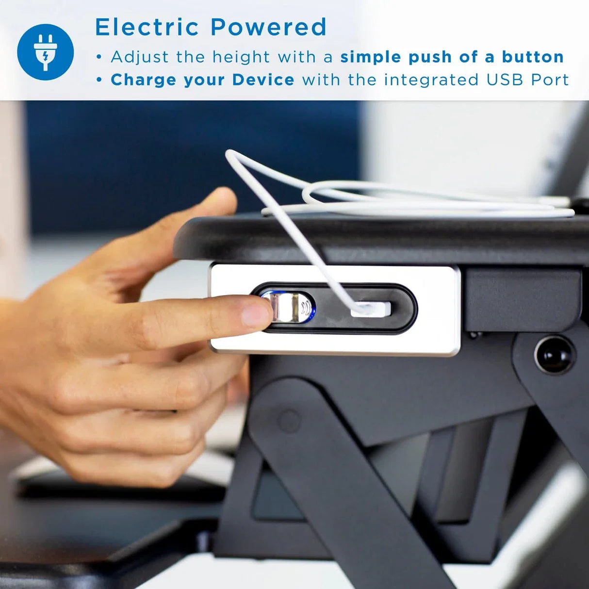 Apex-Volt Electric Command Station | Automated Sit-Stand Architecture