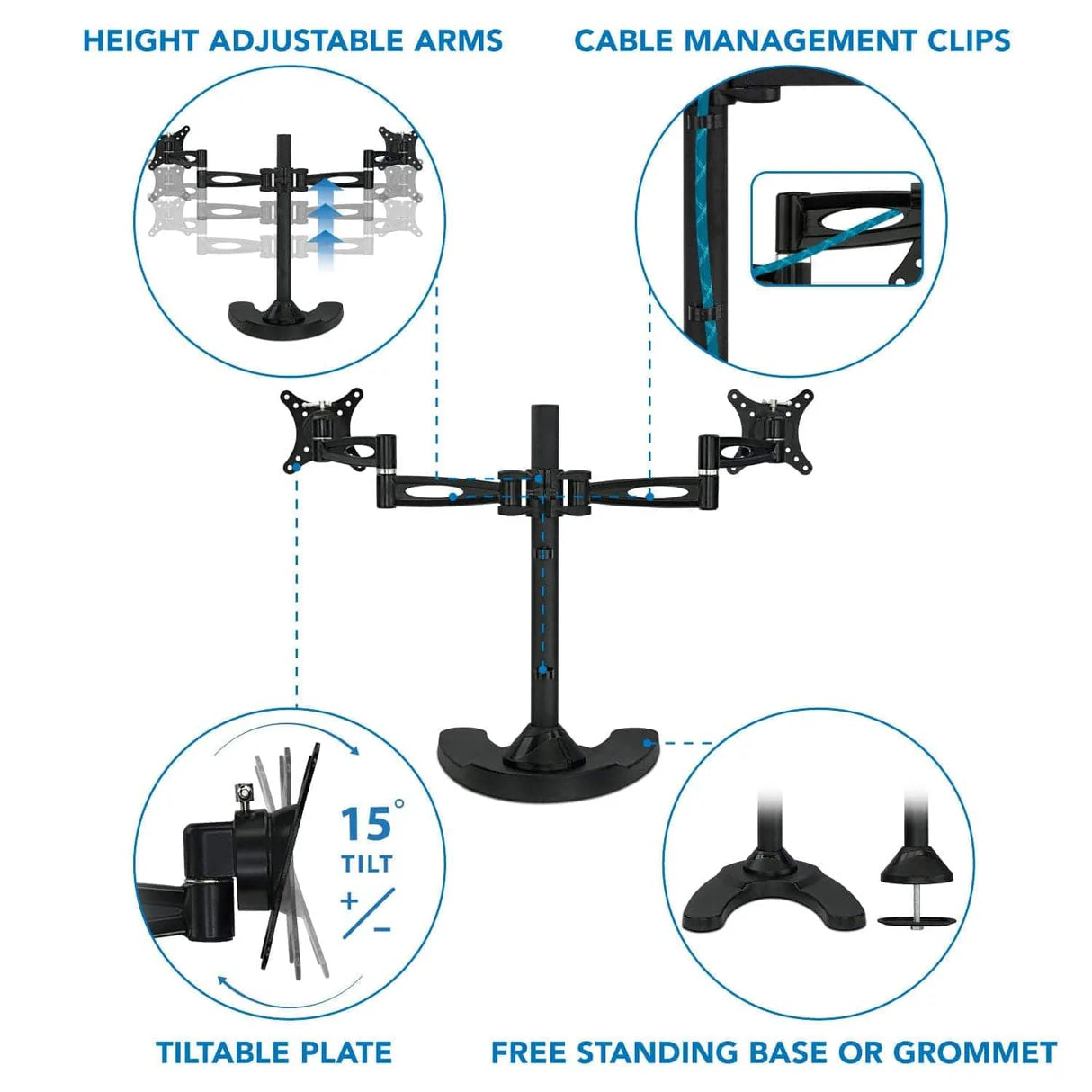 V-Series Strategic Dual-Suite | Heavy-Duty Freestanding Mount
