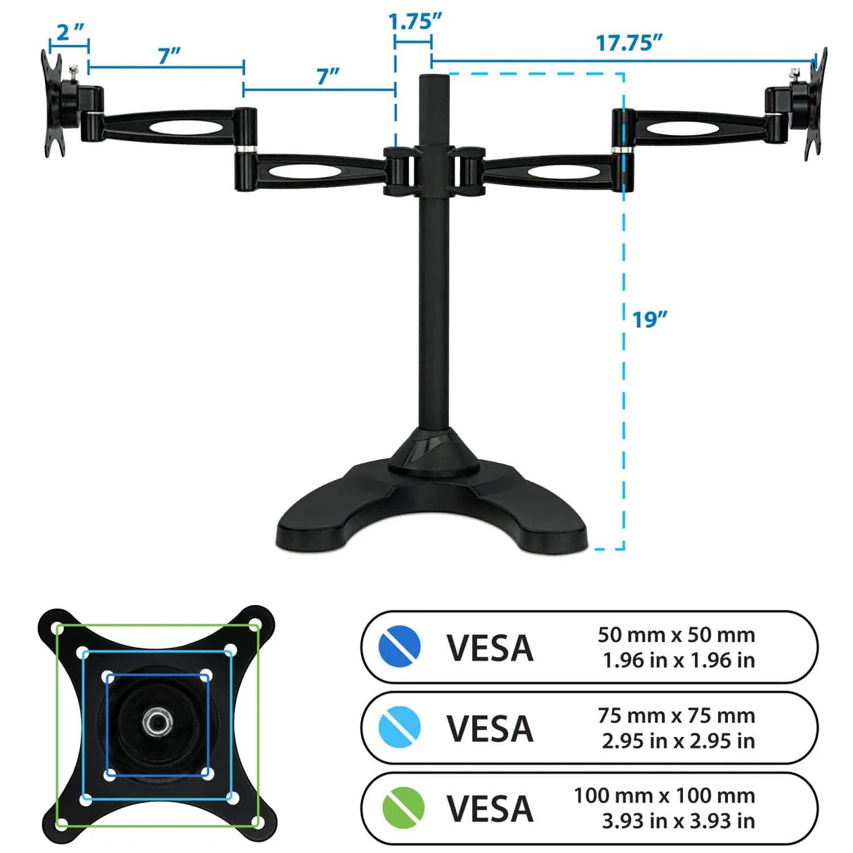 V-Series Strategic Dual-Suite | Heavy-Duty Freestanding Mount