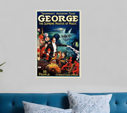 The Chronos Gallery 54" "George the Supreme Master" Vintage Magic Print