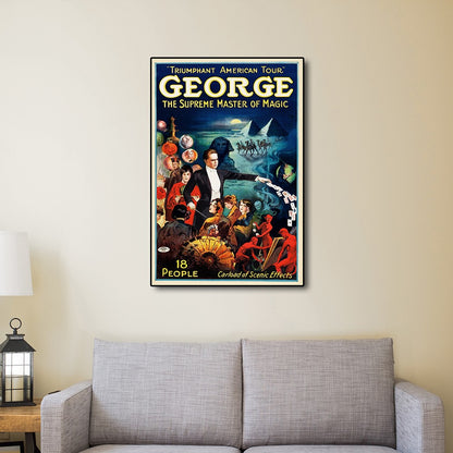 The Chronos Gallery 54" "George the Supreme Master" Vintage Magic Print