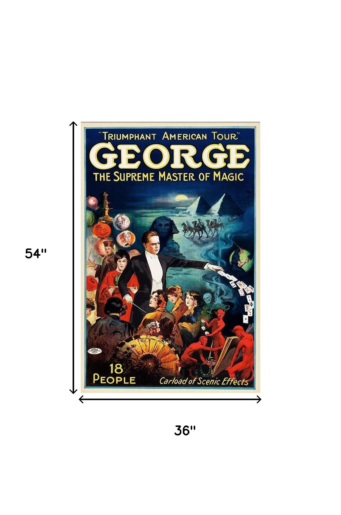 The Chronos Gallery 54" "George the Supreme Master" Vintage Magic Print