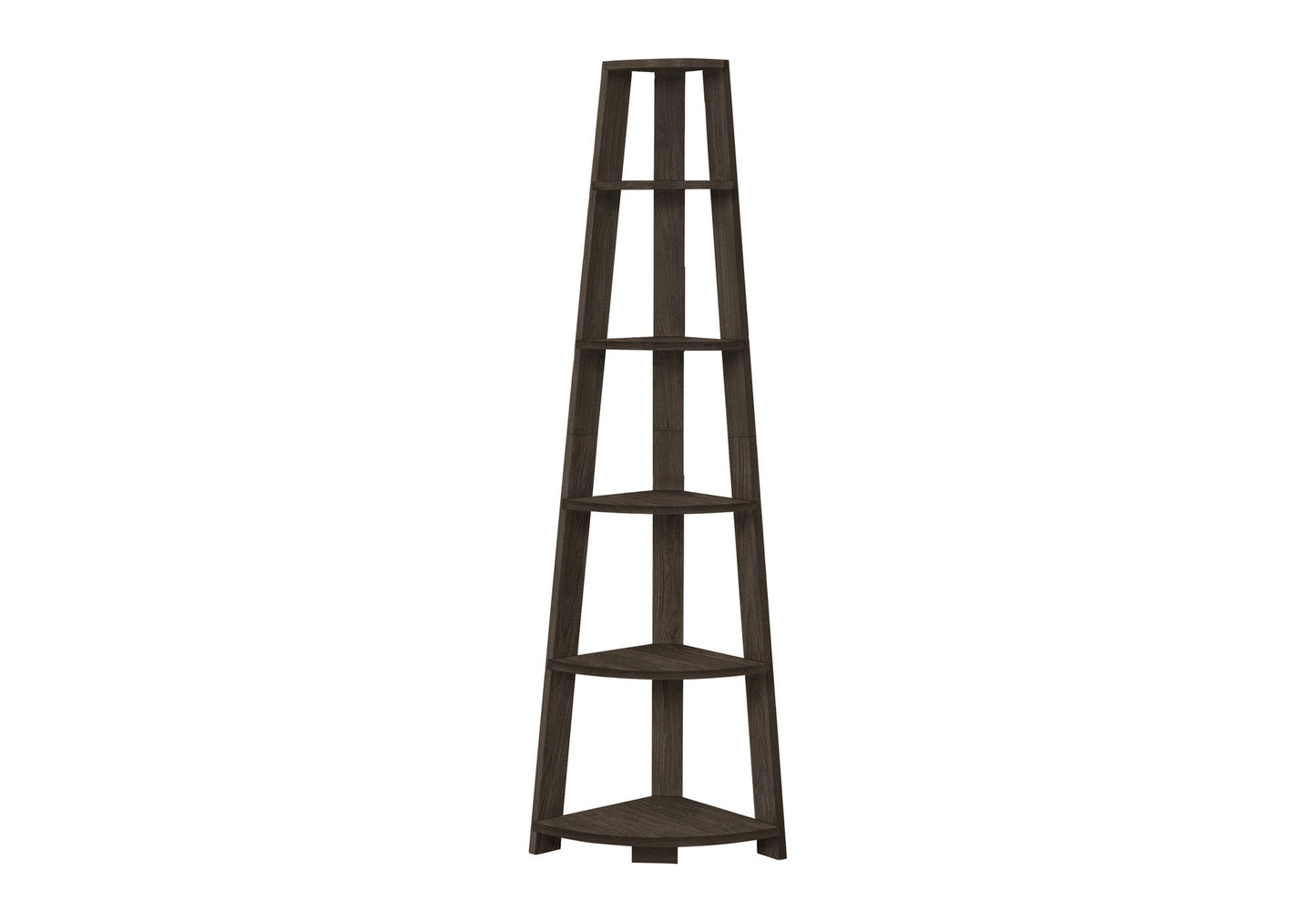 The Spire 71" Golden-Oak 5-Tier Executive Corner Library