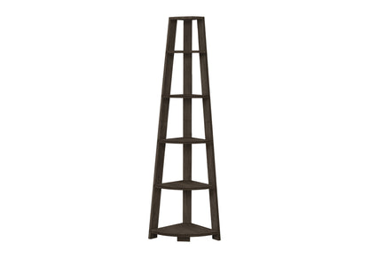 The Spire 71" Golden-Oak 5-Tier Executive Corner Library