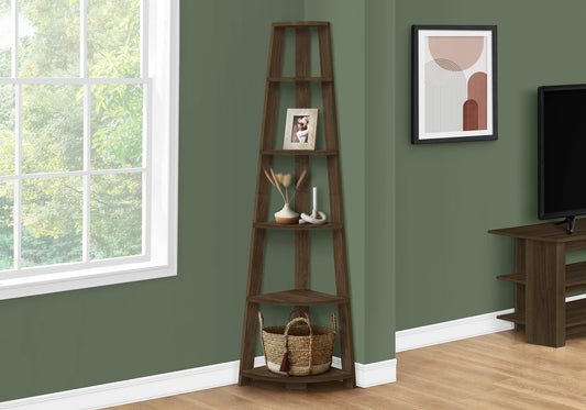 Heritage Mahogany-Brown Spire | 71" Five-Tier Executive Library