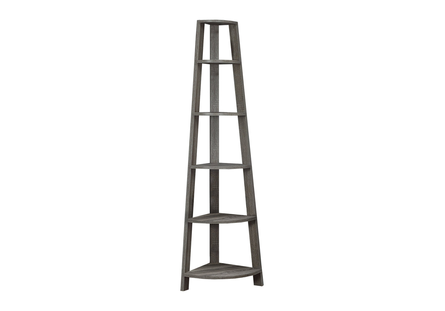 The Spire 71" Slate-Taupe 5-Tier Executive Corner Library