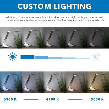 Lumina Executive Command Lamp | 10W Wireless Charging & 25-Tone Precision