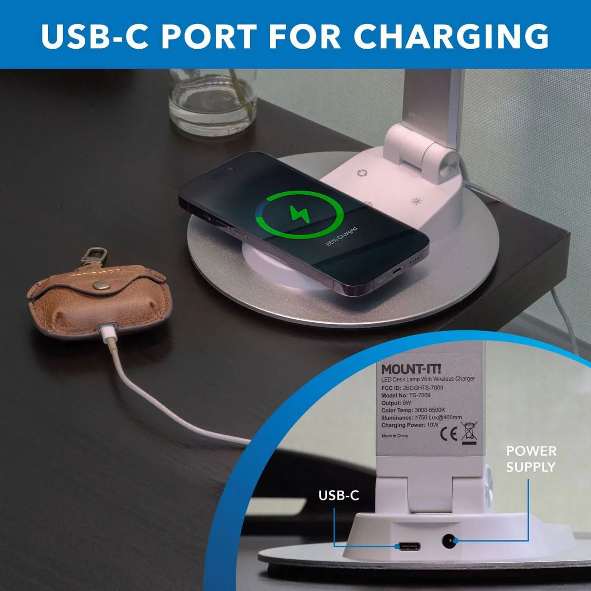 Lumina Executive Command Lamp | 10W Wireless Charging & 25-Tone Precision