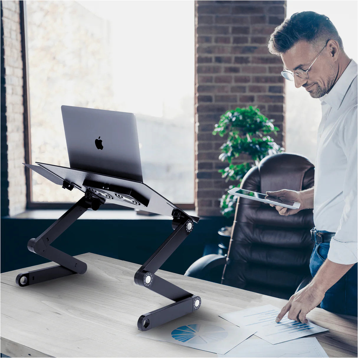 Aero-Flow Mobile Command Tray | Active-Cooling Sit-Stand Suite