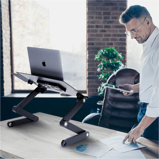 Aero-Flow Mobile Command Tray | Active-Cooling Sit-Stand Suite