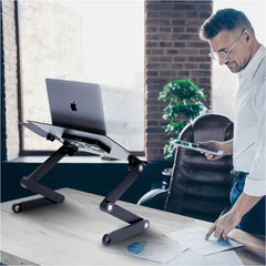 Aero-Flow Mobile Command Tray | Active-Cooling Sit-Stand Suite