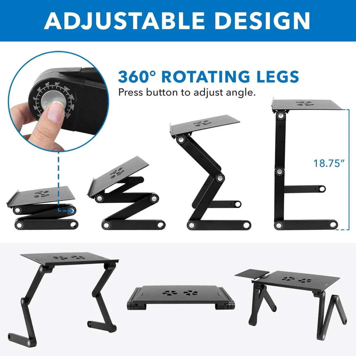 Aero-Flow Mobile Command Tray | Active-Cooling Sit-Stand Suite