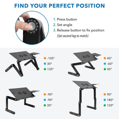 Aero-Flow Mobile Command Tray | Active-Cooling Sit-Stand Suite