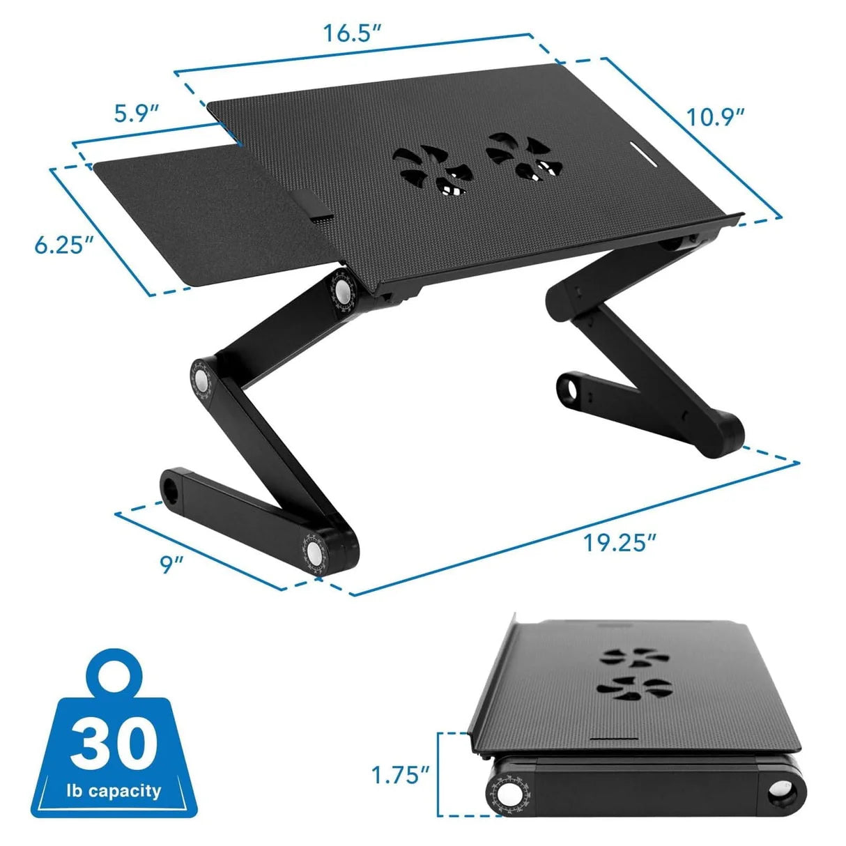 Aero-Flow Mobile Command Tray | Active-Cooling Sit-Stand Suite