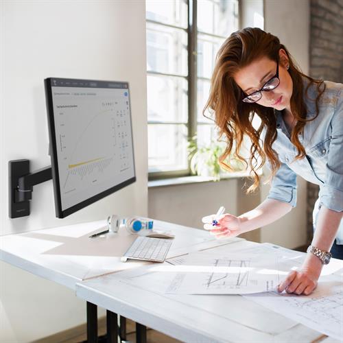LX Pro Wall-Mounted Command Arm | Zero-Footprint Floating Display