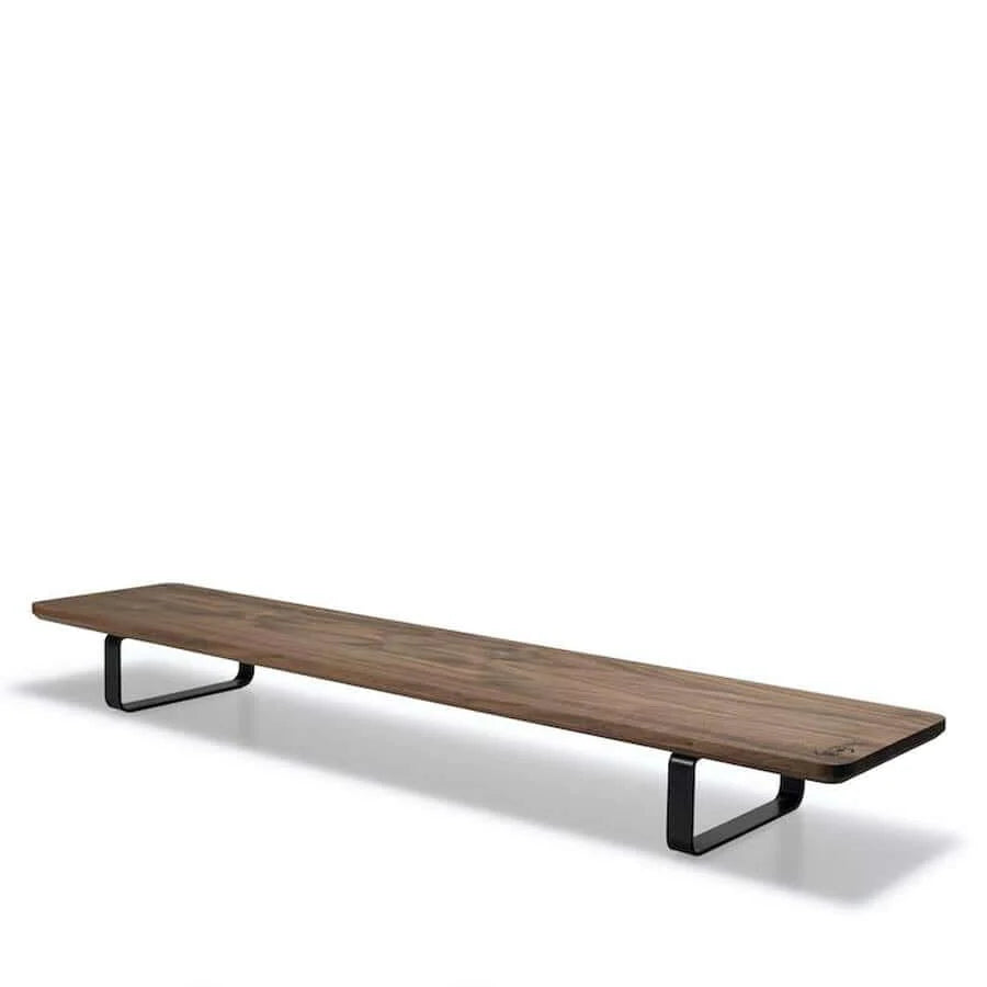 Solid Walnut Desk Shelf | Handcrafted Dual Monitor Stand Riser