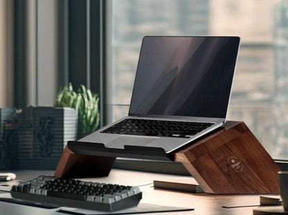 Wooden Laptop Stand | Ergonomic Minimalist Desk Riser