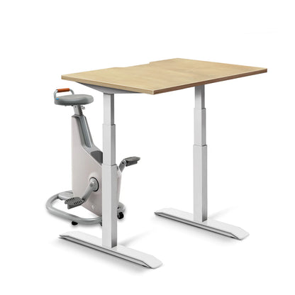 Omni Ampera Kinetic Bike Desk - Glacier White