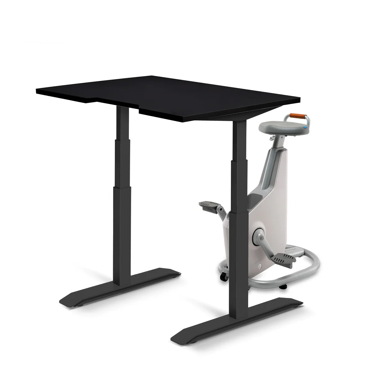 Omni Ampera Kinetic Bike Desk - Glacier White