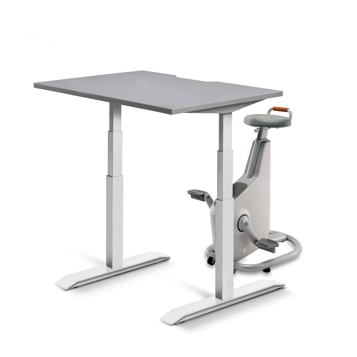 Omni Ampera Kinetic Bike Desk - Glacier White