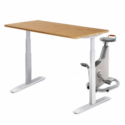 Omni Ampera Kinetic Bike Desk - Glacier White
