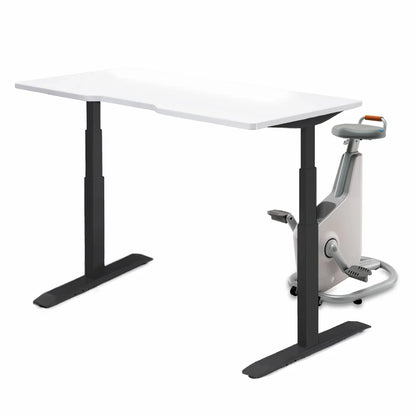 Omni Ampera Kinetic Bike Desk - Glacier White
