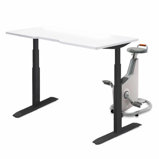 Omni Ampera Kinetic Bike Desk - Glacier White