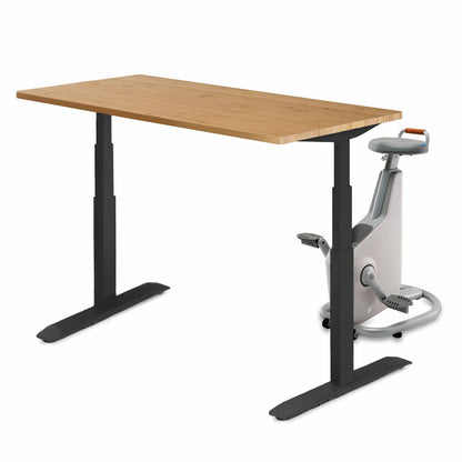 Omni Ampera Kinetic Bike Desk - Glacier White