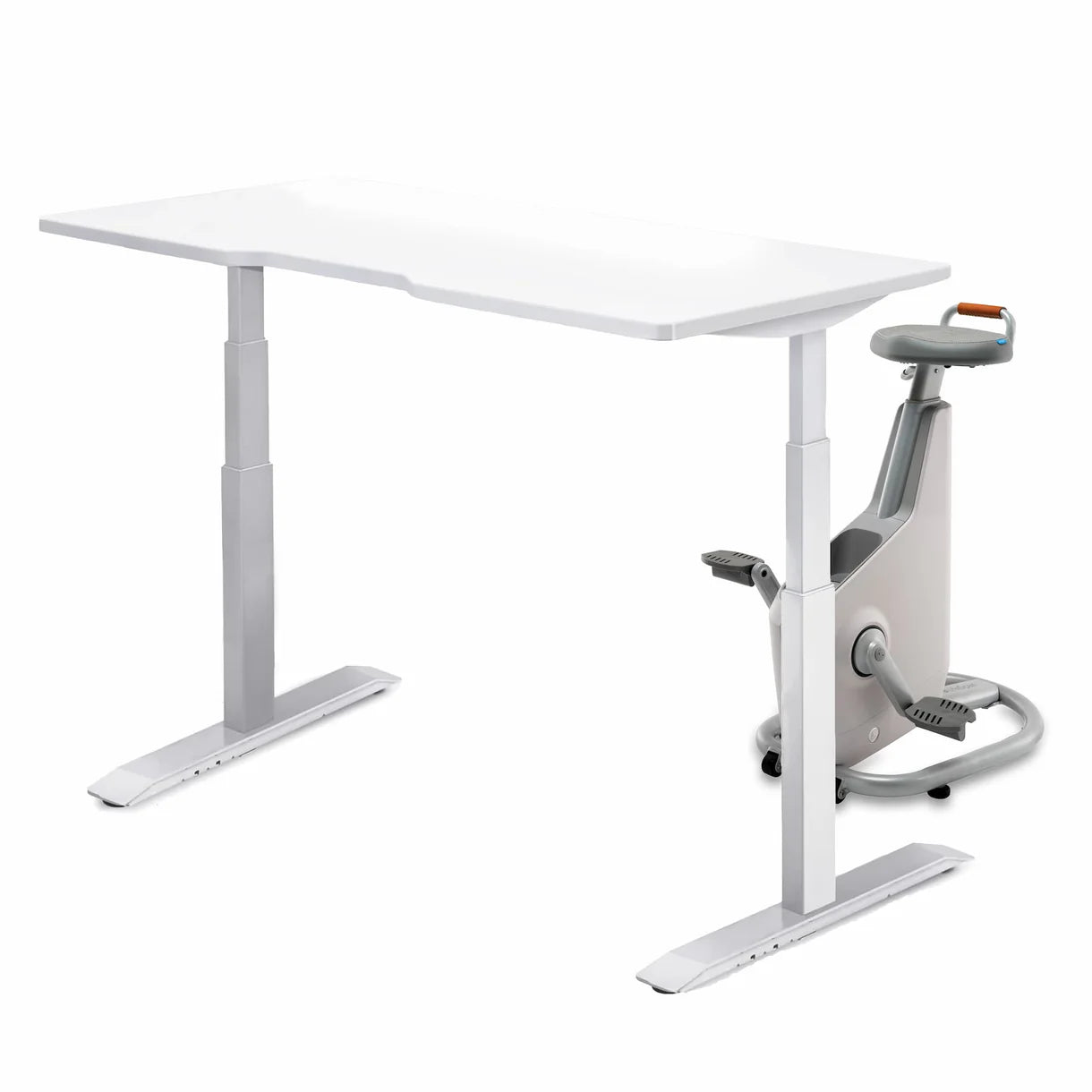 Omni Ampera Kinetic Bike Desk - Glacier White