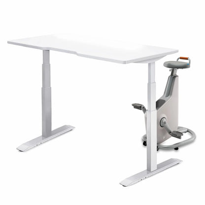 Omni Ampera Kinetic Bike Desk - Glacier White
