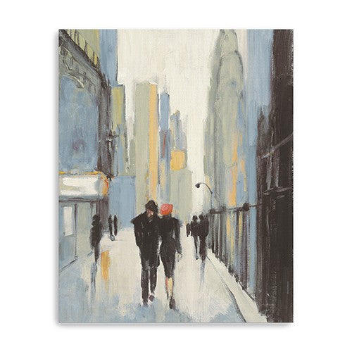 Urban Fluidity | 20" x 16" Watercolor Cityscape Canvas