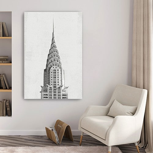 24" "Iron & Stone" Vintage NYC Canvas | Monochromatic Slate & Granite
