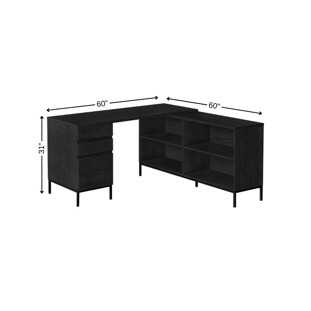 The Vane 60" Executive L-Shaped Desk