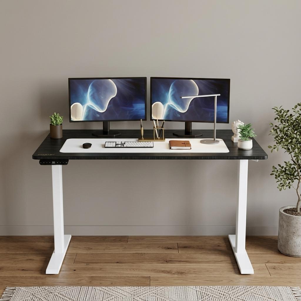 The Helios 48" Bamboo Electric Standing Desk
