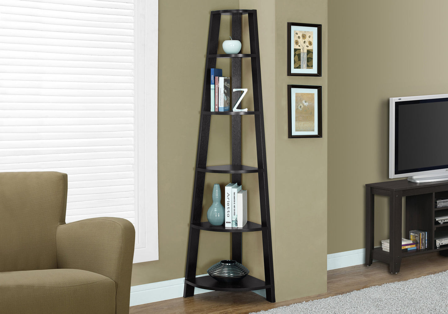 The Spire 71" Executive Corner Library