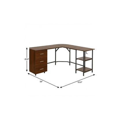 The Apex 59" L-Shaped Executive Desk