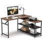 Finest Dynamics Office Desk with 360° Rotating Table with Storage Shelves