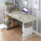 Modern Style Office Desk with 4 Tiers Bookshelf