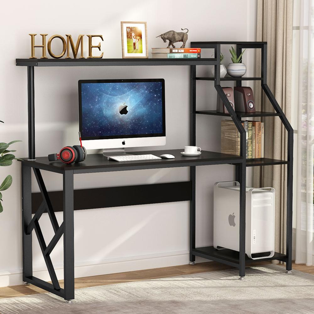 Finest Dynamics Office Desk with 4-Tier Storage Shelves